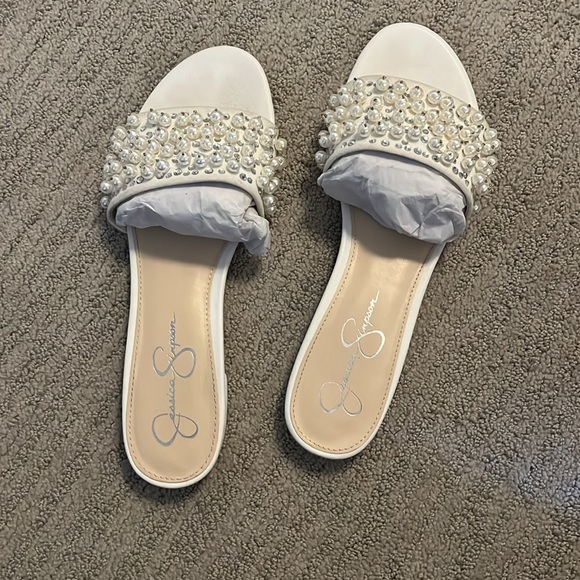 Like new Jessica Simpson bedazzled sandals - Picture 3 of 12